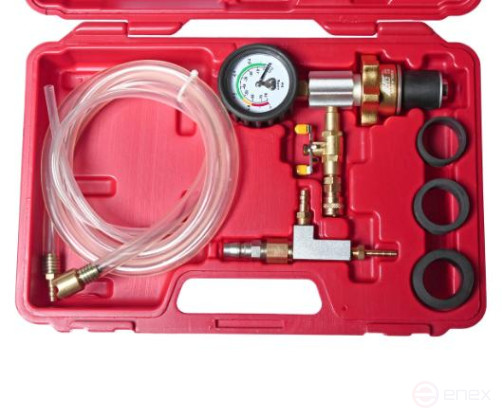 A set for vacuum pumping of air and replacement of liquid in the cooling system in the JTC case