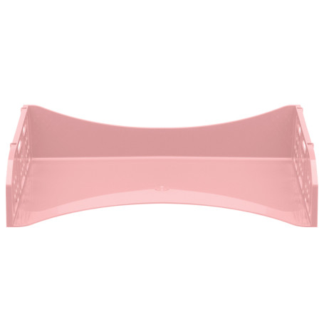 Лоток для бумаг горизонтальный СТАММ "Field", широкая загрузка, розовый