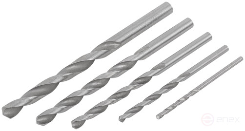 Набор сверл по металлу HSS, угол заточки 118°, в блистере, 5 шт. (2-3-4-5-6 мм)