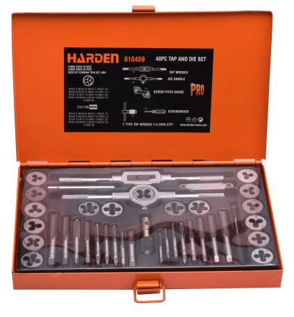 Set of taps and dies professional 40 items // HARDEN