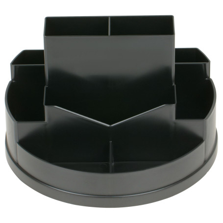 Настольная подставка СТАММ "Сити", пластиковая, вращающаяся, черная