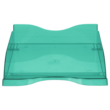 Лоток для бумаг горизонтальный СТАММ "Тропик", тонированный мятный