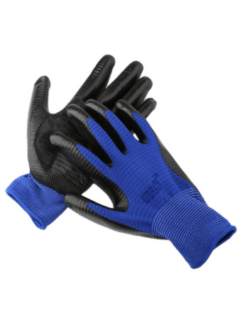 Gloves with nitrile corrugated coating