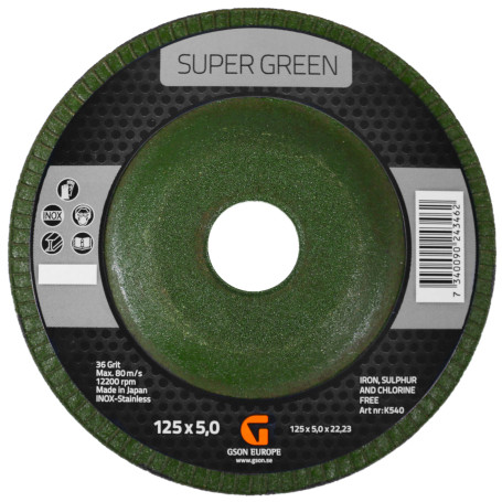 Super Green sanding disc 180 x 5 x 22.23 mm