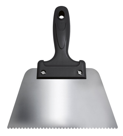 Toothed spatula for adhesive solutions, 180 mm