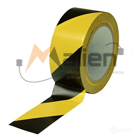 Protective tape LO-200/75 "Economy" length 200m, width 75 mm, thickness 35mm (Yellow-black) MALIEN