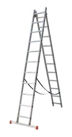 Лестница алюминиевая 2-секционная универсальная 15 ступ. (2х15) Мастер