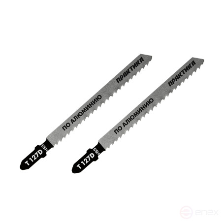 Пилки для лобзика по алюминию ПРАКТИКА тип T127D 100 х 75 мм, быстрый рез, HSS (2шт.) (034-502)