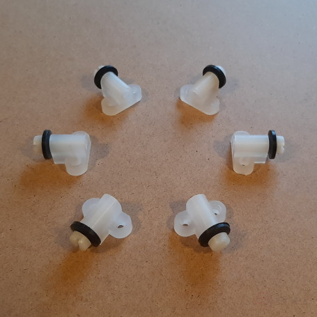 Mini waterproof rollers, 6 pieces. Height 22 mm