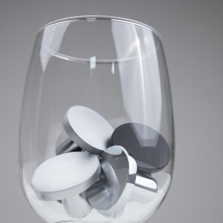 Handle meb. button met. SOLO black matte, AKS