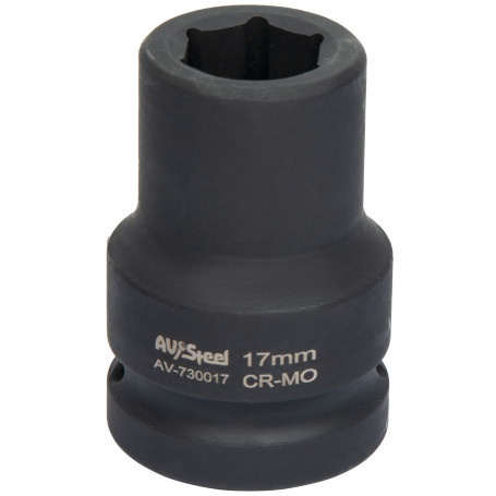 Головка ударная 3/4" шестигранная 17мм "AV Steel" AV-730017