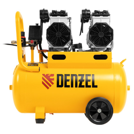 Oil-free compressor, low noise DLS 2200/50, 2200 W, 2x1100, 50 l, 380 l/min// Denzel