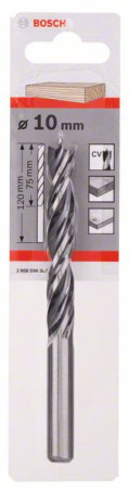 Спиральное сверло по древесине Standard 10 x 80 x 120 mm, d 10 mm