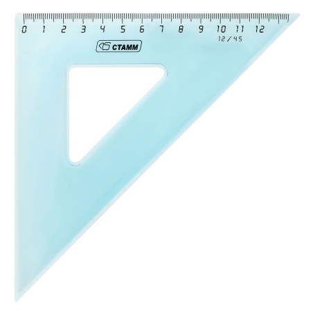 45° triangle, 12cm STAMM, polystyrene, transparent tinted