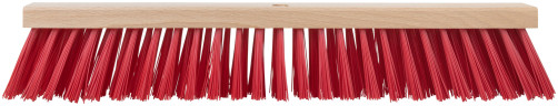Profi wooden outdoor brush, stiff bristles, threaded hole at an angle, 5-row, 500x65 mm