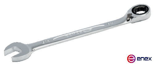 Combination keys with ratchet 5/8", chrome plated