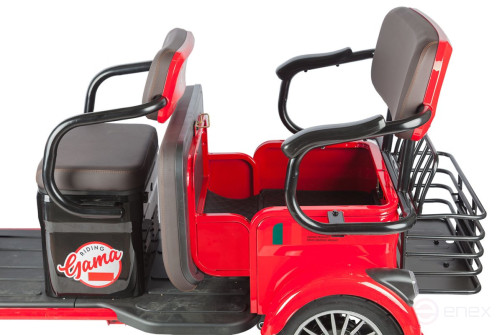 Electric tricycle Rutrike Gelbert Kappa 48V/60V 650W, red