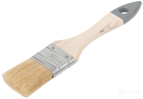 Flute brush "Light", natural light bristles, wooden handle 1.5" (38 mm)