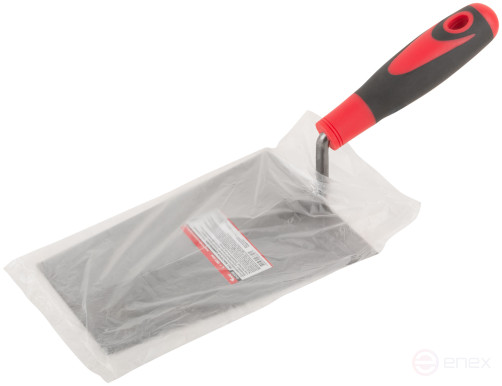 Мастерок каменщика, прорезиненная ручка 180 мм