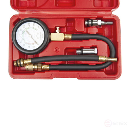Компрессометр ER-86321 для бензиновых двигателей (0-21bar) 4 пр. в кейсе ЭВРИКА /1/20