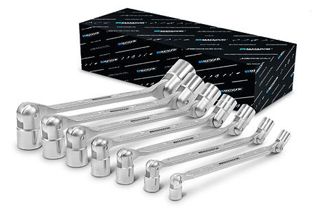 Набор торцевых ключей с двойным шарниром 7 предметов