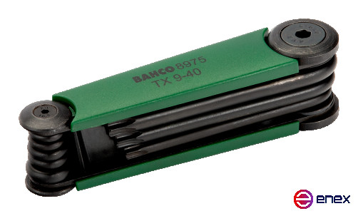 Набор складных Г-образных ключей TORX T9 - T40, 8 шт