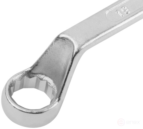 Ключ накидной "Хард", хромированное покрытие 19х22 мм