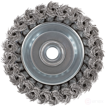 Щетка для УШМ, М14, тип "Чашка", крученая витая проволока 0,5 мм, 100 мм, CUTOP Profi