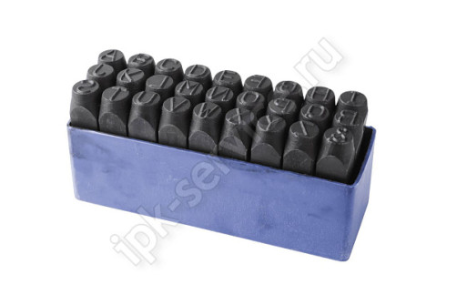 Клеймо буквенное 6мм лат., 27 букв