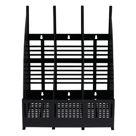 Лоток для бумаг вертикальный СТАММ "Line", сборный, 3 отделения, черный