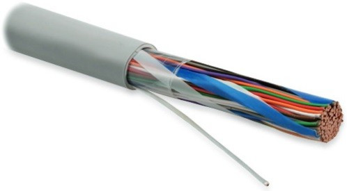 UUTP50-C3-S24-IN-PVC-GY Cable twisted pair, unshielded U/UTP, category 3, 50 pairs (24 AWG), single core (solid), PVC, -10°C to +50°C, grey