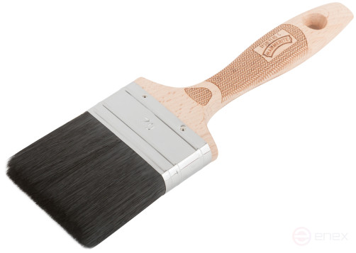 The brush is fluted, thick. 16 mm, 70% PBT/30% black natural. bristles, stainless steel crimp, width 70 mm