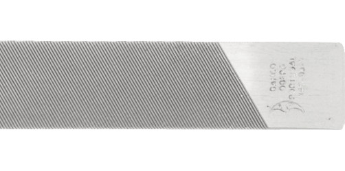 Напильник плоский с 2 круглыми кромками без ручки 250 мм, насечка драчевая