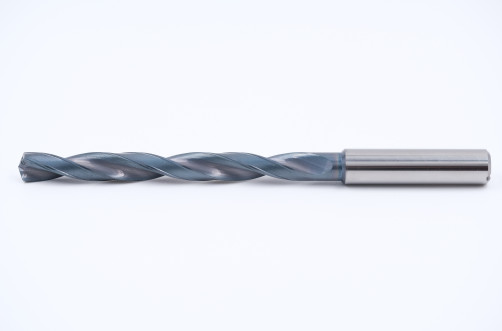 Monolithic carbide drill bit 7xD, MD800U series, internal coolant supply, d-8.2 mm