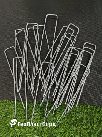 Garden staples for covering material U-shaped 20 pieces metal