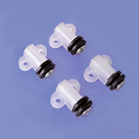 Rollers for sliding / sliding furniture drawer, 4 pcs. Height 22 mm