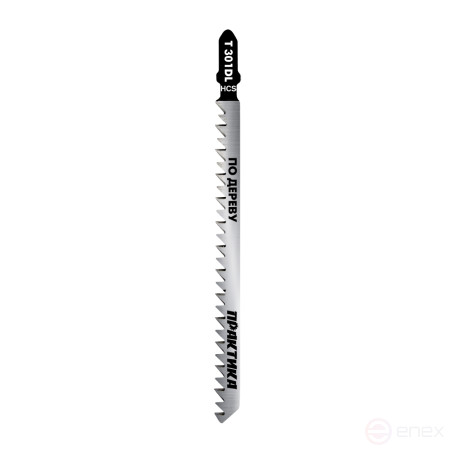 Пилки для лобзика по дереву, ДСП ПРАКТИКА тип T301DL 132 х 110 мм, быстрый рез, HCS (2шт.) (035-813)