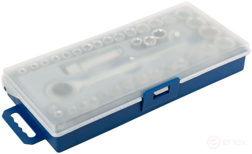 Set of end heads 39 pcs. 3/8" (metric and inch)