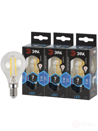 LED ERA Lamp F-LED P45-7W-840-E14 7W Filament Ball Neutral White Light E14