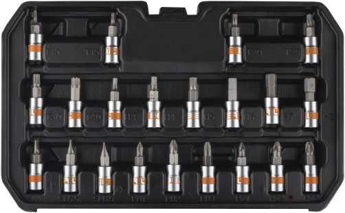 Set of socket heads 46pr. 1/4 DR BERIL