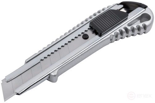 Нож технический "Классик" 18 мм, усиленнный, метал. корпус, резиновая вставка