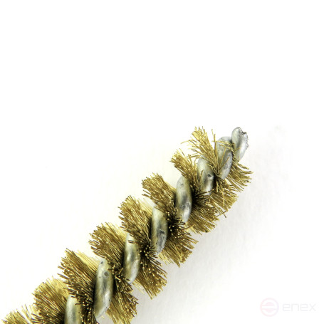 Ерш латунный Д12, ворс 0,15, посадка М6 резьба (14-247) щетка для щадящей очистки и чистки отверстий, каналов, теплообменника, трубок и оборудования в печных, дымоходных, котельных системах