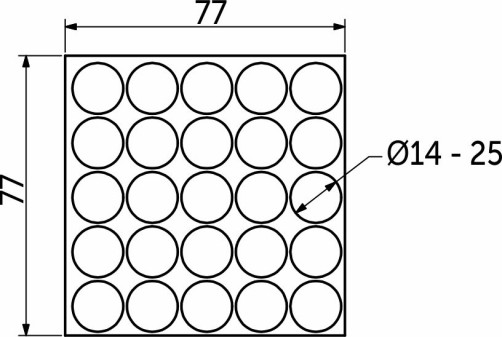 Self-adhesive plug for confirmations Sonoma oak (352) AKS (sheet-25 pcs.)