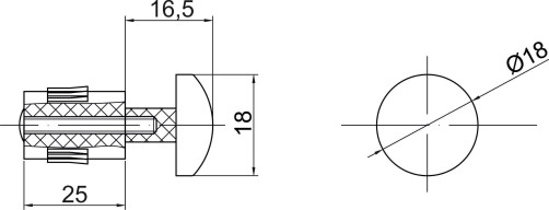 Plug modern pipe D16 black AKS