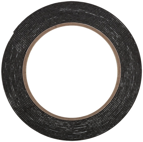 Adhesive tape, 2-sided mounting,foam-based, black, 19 mm x 5 m