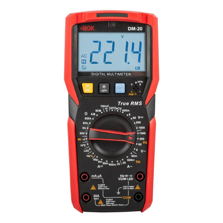 RGK DM-20 digital multimeter with verification