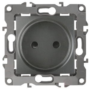 Розетка ЭРА Серия 12 12-2105-12 2P 16A-250В IP20 графит