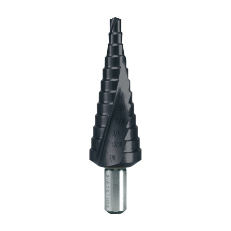 Сверло ступенчатое HSS дюймовое CBN шлифованное со спиралевидной канавкой и подточкой острия Ø 3/16 - 7/8 TiAlN