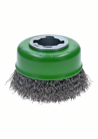 Cup brush with wavy wire X-LOCK 75 stainless steel 75 mm, 0.3 mm, X-LOCK