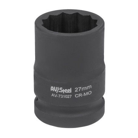 Головка ударная 3/4" 12-гранная 27мм "AV Steel" AV-731027